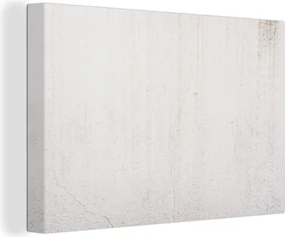 Produktbild von OneMillionCanvasses® - Leinwandbilder - 150x100 cm, Beton - Wand - Weiß, Wandbilder Kunstdruck Wanddekoration - Foto auf Leinwand - Gemälde auf Holzrahmen