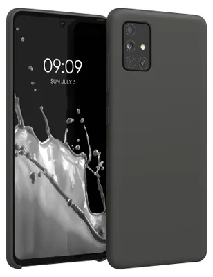 Produktbild von kwmobile Handyhülle für Samsung Galaxy A51 Hülle - Case Silikon - Kabelloses Laden - Schutzhülle Cover in Schwarz matt