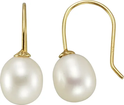 Produktbild von Fascination by Ellen K. Ohrringe 333/- Gold 2,2cm gelb Süßwasserzuchtperle weiß 178330056-2