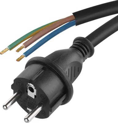 Flexo šňůra gumová 3x 1mm2, 5m, černá