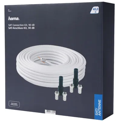 Produktbild von SAT pripojovacia sada digitálna 40m 90dB 4x F-zástrčka 2x kryt proti poveternostným vplyvom