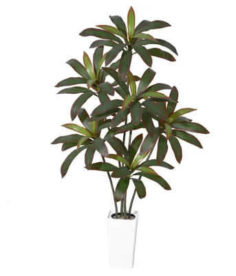 Immagine prodotto di Pianta artificiale Dracaena - Bonsai - Realistica, plastica, da esterno, pianta da terra, taglia L - Verde oliva