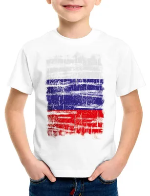 Produktbild von Russland Vintage Flagge Kinder T-Shirt Russia EM WM Olympia