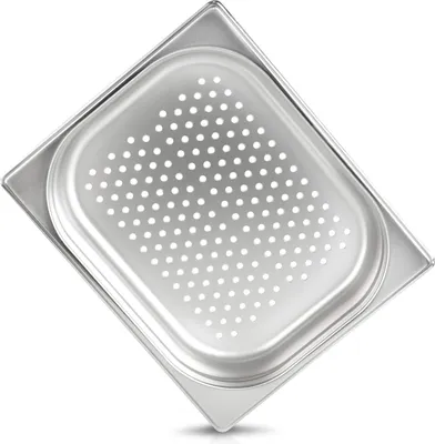 Produktbild von Jokobela GN Behälter :: gelocht :: für Gaggenau / Miele / Siemens Dampfgarer (Edelstahl / Spülmaschinentauglich, Gastronorm 1/2, B 32,5 x T 26,5 x H 4,0)