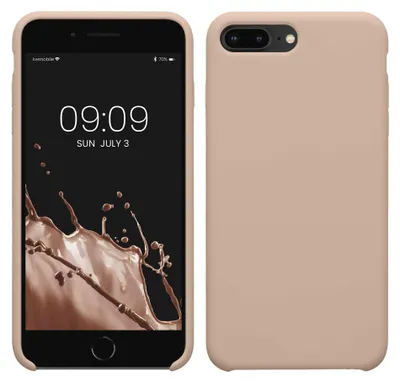 Produktbild von kwmobile Handyhülle für Apple iPhone 7 Plus / iPhone 8 Plus Hülle - Case Silikon - Kabelloses Laden - Schutzhülle Cover in Coconut Swirl
