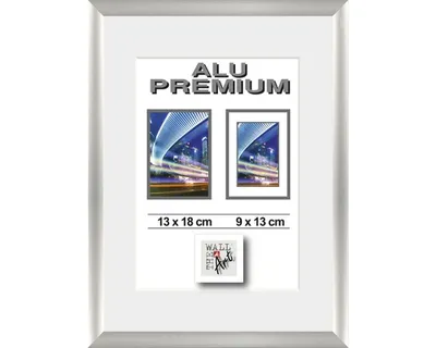 Produktbild von Portraitrahmen Alu Duo silber 13x18 cm