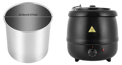 Produktbild von Suppenkoche, 10L Kapazität, Temperaturregelung, schwarz