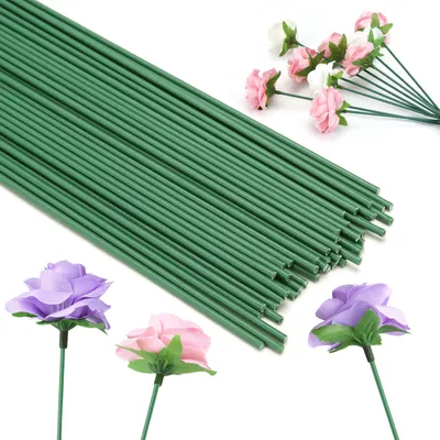 Blumendraht 50 Stk. 2 mm x 20 cm grün für Blumen Basteln