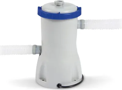 A close-up studio shot of a Bestway pool filter pump.