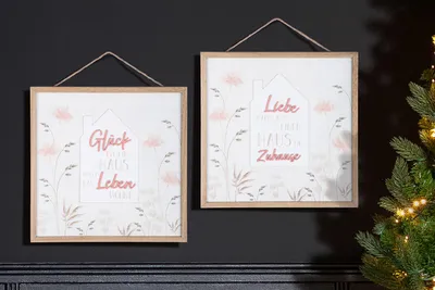Produktbild von Gilde MDF Schild "Glücklich Zuhause" VE 4 so 50905