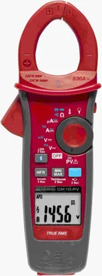 Image de Multimètre à pince ampèremétrique Benning Trms, microampères, 600 A CA/CC, 1 500 V CA/2 000 V CC, application LOG, 1 pièce.