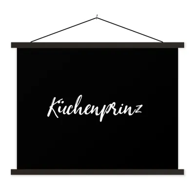Produktbild von MuchoWow® Textilposter Zitate - Sprichwörter - Kochen - Chefkoch 60x45 cm mit schwarzem Rahmen - Poster Schlafzimmer