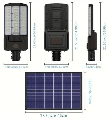 Zdjęcie produktu dla Lampa solarna – lampa ścienna LED – 15000 mAh – 2 panele słoneczne – czujnik ruchu – IP65 – do użytku zewnętrznego – aluminium