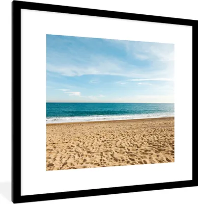 Produktbild von MuchoWow® MuchoWow® Gerahmtes Poster Sand - Strand - Sonne 40x40 cm - Poster mit zchwarzem Bilderrahmen - Poster - Plakat im Rahmen