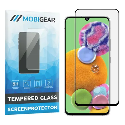 Produktbild von Mobigear Premium 9.98 Samsung Galaxy A90 Panzerglas Gehärtetes Glas Displayschutz - Hüllenfreundlich - Schwarz (3er Pack)