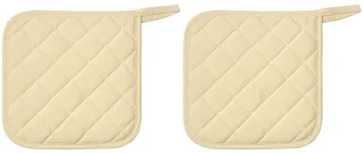 Produktbild von EDUPLAY 230-036 Kinder Topflappen zum selbst Gestalten aus 100% Baumwolle, 17,5x17,5 cm, natur (2er Pack)