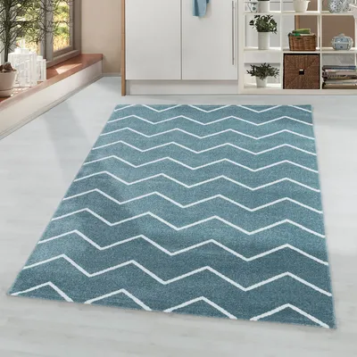 Produktbild von Ayyildiz Hali RIO802504602BLUE, Teppich, Polypropylen (PP), Blau, Rechteck, 800 mm, 2500 mm