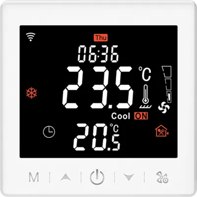 Produktbild von Fussbodenheizung & Geblaesekonvektor fuer 2-Rohr-System Thermostat WIFI/485 Modbus mit Anwendung & Sprachsteuerung 3,5-Zoll-LCD-Display Intelligenter programmierbarer Thermostat Kindersicherung Wettervorhersage Raumthermostate