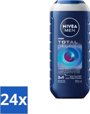 Obrázek produktu pro NIVEA MEN - Sprchový gel - Total Relax - 250 ml - hodnotné balení - 24 kusů