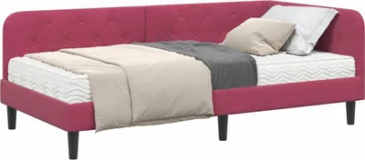 Obrázok produktu pre Rohový rám postele Víno červené 100 x 200 cm Zamat