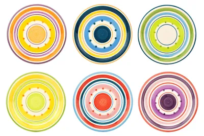 Produktbild von 6er Set Dessertteller Cefalu im Mediterranen-Stil - Rose&Tulipani