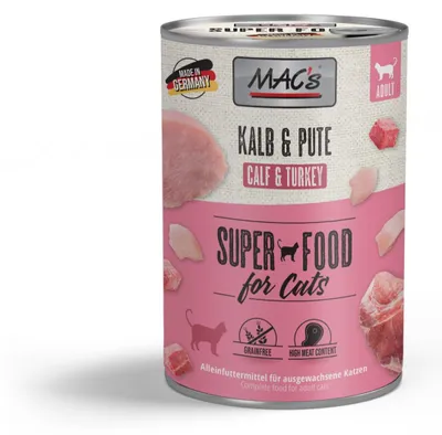 Zdjęcie produktu dla MAC's Cat Mokra Karma Dla Kota Cielęcina Indyk 6x400g