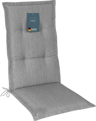 Produktbild von LILENO HOME Gartenstuhl Auflagen als [1er Set - Hochlehner] in Silber - bequeme Liegen als Sitzauflagen für Gartenmöbel - Stuhlkissen für Gartenstühle und Klappstühle