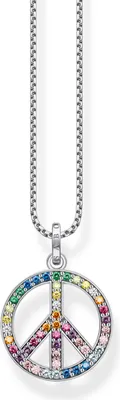 Immagine prodotto di Thomas Sabo KE2170-318-7 Collana Peace Rainbow da donna, regolabile