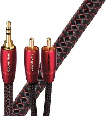 Produktbild von AudioQuest 5m Golden Gate 3.5mm - 2xRCA, 3.5mm, Männlich, 2 x RCA, Männlich, 5 m, Schwarz