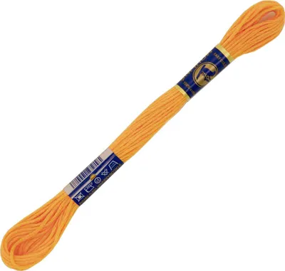 1 Docke Stickgarn 2g / Sticktwist 100 % Baumwolle Stickerei hellorange