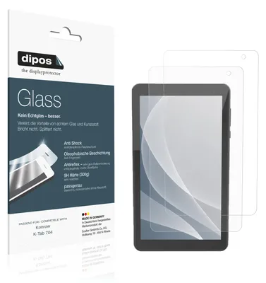 Image de 2x Protection ecrán pour Konrow K-Tab 704 mat Verre souple Film Protecteur 9H dipos