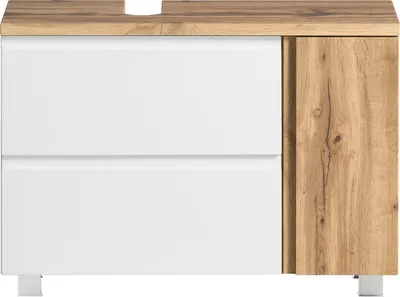 Immagine prodotto di Mobile lavabo Varese | 85 x 47 x 56 cm | Rovere Wotan / Bianco