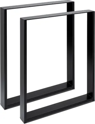 Produktbild von 2er Tischbeine Tischgestell Tischkufen Stahl 60x72 cm Industriedesign (Schwarz)