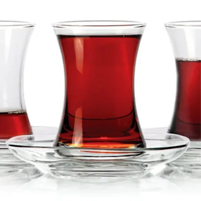 Produktbild von LAV ZENS1X 12er Set Traditionelle Teegläser, Hochwertiges Glas, Perfekt für Teezeremonien und Täglichen Genuss, Zeitlose Eleganz