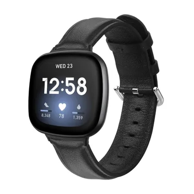Obrázok produktu pre Fitbit Versa 3 Leather Lux remienok, black