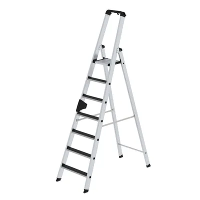 Produktbild von MUNK Günzburger Steigtechnik Stufen-Stehleiter einseitig begehbar mit clip-step R13 7 Stufen