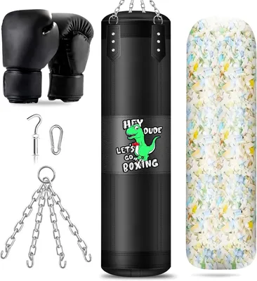 Obrázok produktu pre Boxovací vak pre deti, závesný, ťažší, s boxovacími rukavicami pre deti