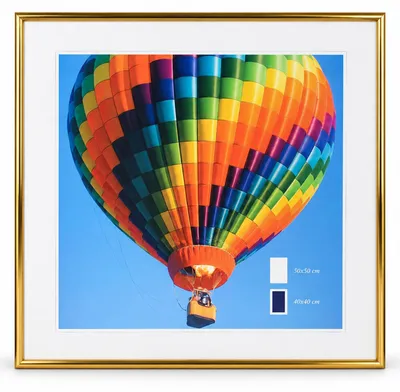 Produktbild von NLS Kunststoff Bilderrahmen Wanddeko Collage Poster Fotorahmen Bildträger Lifestyle - Farbe: Gold | Format: 50x50