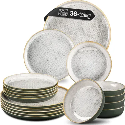 Produktbild von Moritz & Moritz TERRA 36-tlg Geschirr Set 12 Personen Grau