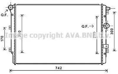 Produktbild von PRASCO VNA2324 Kühler Wasserkühler Motorkühler für VW TIGUAN (5N) SHARAN (7N1, 7N2) für SEAT Alhambra (710, 711)