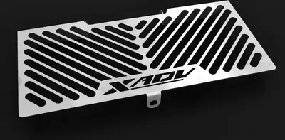 Produktbild von ZIEGER Kühlerabdeckung kompatibel mit Honda X-ADV BJ 2017-18 Design Logo silber