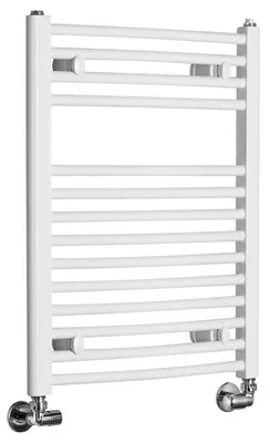 Productafbeelding van Aqualine ORBIT badverwarmer met zijdelingse aansluiting, 500x640 mm, wit