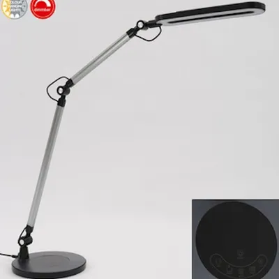 Zdjęcie produktu dla Lampa stołowa LED Ściemnialna Ściemniacz dotykowy CCT 9 W czarny plastik Briloner