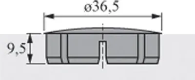 Produktbild von Abdeckkappe HETTICH für Scharniere Intermat - Ø 35 mm - Braun - 25205