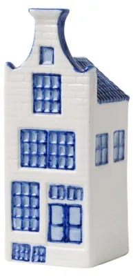 Productafbeelding van Heinen Delfts Blauw – Grachtenpand nummer 5 – Delfts blauw – Keramiek – 13 cm
