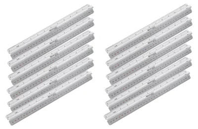 Image de Westcott E-10114 00-I : Règle en aluminium avec poignée, 30 cm, lot de 12