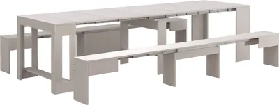 Produktbild von Dmora Bank Torquato 290x25x45h cm Weiß Belastung 400 kg