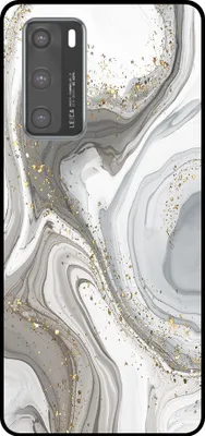 Produktbild von Smartphonica Telefon Fall geeignet für Huawei P40 mit Marmor-Druck - TPU zurück Abdeckung Fall Marmor-Design - Silber