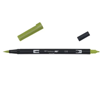 Image de Tombow ABT-158ABT Dual Brush Pen 158 dark olive