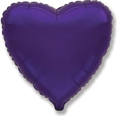 Obrázok produktu pre Fóliový balón 45 cm Fialové srdce - Valentín / Svadba